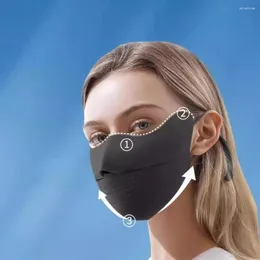 Bandanas Silk Face Mask Justerbar spänne andas Sun Protection Anti-UV Sport Driving Riding vandring