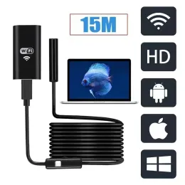 Finder 15m HD Unterwasserkamera IP67 wasserdichtes visuelles Fischereigerät WiFi Connection Mobile Tablet 8LED ILMED INSUMED FISHENDER