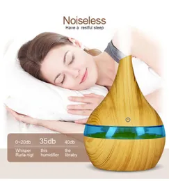 Новый 300 мл USB Electric Aroma Diffuser Diffuser Wood Ultrasonic Air Увлажнитель эфирного масла Cool Maker для дома EEA110018873478