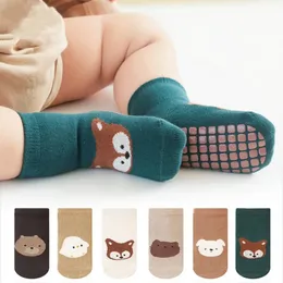 Herbst Winter Socken Baby Jungen Mädchen Anti-Rutsch-Boden Socken Infant Kinder Trampolinschuhe Kinder Schule Sportarten Mid-Kalb Lange Socken 240407