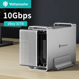 Gabinete Yottamaster Hot 2,5 polegadas DISCURSO DE DISCURSO RUDO HDD SSD SATA3.0 5GBPS 10GBPS CASO HDD USB3.1 GEN2 10GBPS 79,5mm 715mm Gabinete