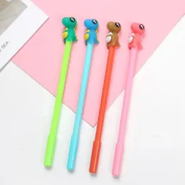 Pens Wholesale Creative Stationery Dinosaur Silicone Gel Pen Cute Cartoon Learning Office Pen Factory Wholesale School Supplies