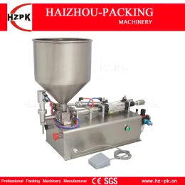 Sealers HZPK Small Volume Liquid and Paste Filling Machine Food Grade 304 Stainless Steel 320ml Packaging Ketchup Honey Cream Shampoo