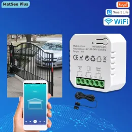 Control Tuya Smart Life WiFi Motorized Swing Gate Sliding Gate Opener Dry Contact 110V 240V Voice Control with Alexa Google Home