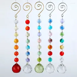 장식 인형 K9 Sun Catcher 30mm Clear Crystal Ball Glass Prism Rainbow Octagon Beads Ornaments Manging Suncatcher Fengshui Home