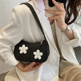 fr Casual Totes Bags Elegant Women Underarm Bag Ladies Fi Shoulder Purse Lolita Floral Pleated Bag Designer Handbags E980#