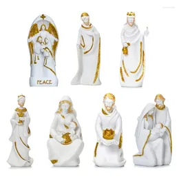 Figurki dekoracyjne Jezus wyposażenie artykułów żywica statua narodzą scenę świąteczną doskonałą prezent stół do salonu rzemiosło dekoracja domu