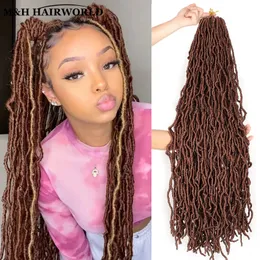 Мягкие искусственные локальные волосы для женщин 18 24 36 дюймов африканских шлюзов вязание крючковые вязание крючковые волосы 240409