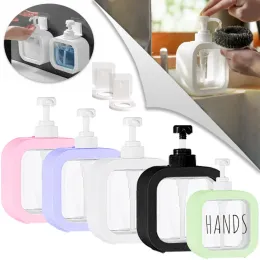 Dispensers kök tvål dispenser hand tvål disk tvål flaska badrum schampo duschgel press typ förvaring flaska 300/500 ml tvål dispenser