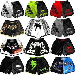 Men's Shorts Training Muay Thai Fighting Fiess Combat Sports Pants Printed Boxing Clothing Mma Sweatpants Pretorian Boxeo