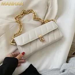 Bag Manhan Chain PU in pelle ascella per le donne 2024 Stucche da tracolla di moda borse da donna e inseguono la mano femmina Stile semplice