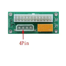 새로운 1PCS PC 데스크탑 ATX 24 핀 듀얼 PSU 전원 동기식 시작 익스텐더 케이블 카드 어댑터 BTC 광부 머신