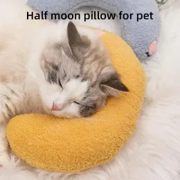 Toys Teddy Velvet Pet HalfMoon Pillow Cat Stepping On Milk Pillow UShaped Pillow Deep Sleep Super Soft Fluffy Pet Calming Toy