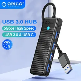 Hubs Orico USB Hub 3 0 Hub USB Splitter Kilka portów Multi 3.0 USB Hub Type C Rozdzielacz Akcesoria komputerowe USB do domu