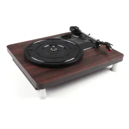 Giradischi in legno record a colore retro retrò audio portatile grammofono disco giradischi vinile audio rca r/l 3,5 mm output 220v