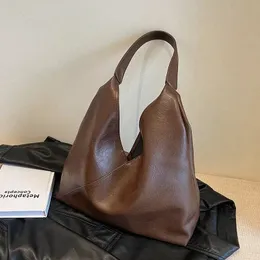 fi Design Leather Shoulder Bag for Women 2023 Tend Female Simple Big Underarm Hobo Bag Handbags and Purses 28kz#