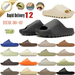 Slides Sandals Designer Slipper Män kvinnor Slipare Kärnan Earth Brown Bone Black Orange Soot Outdoor Fashion Slide Mens Womens Sandal