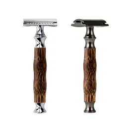 Rakers säkerhet Razor Double Edge Razor för män rakar ansikts rakknivar rakmaskin eko rakkniv med ett blad ansiktshår rakapparat