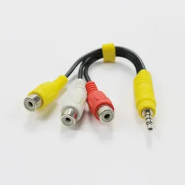 1pcs 3.5mm 28 سم مقبس كبلات صوتية مقابس إلى 3 مقابس RCA الذكور إلى الذكور/الذكور إلى 3RCA Female Audio Video Adapter Cable