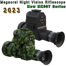 Kameralar Megaorei NK007 2023 Yeni 1080p Taşınabilir Monoküler Kızılötesi Gece Görme Av Kamerası Lazer IR ve Digtal Zoom 4
