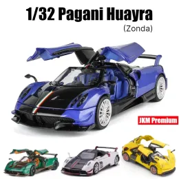 車1/32 Pagani Huayra Roadster Zonda DinastiaミニチュアトイカーJKMディキャストスーパースポーツモデルサウンドライトコレクションプルバック