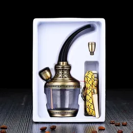 Raucherrohre hochwertig komplettes Set Rauchrohr Dual-Use-Glaszigaretten-Topf-Mundstück für den tragbaren Tabak für Shisha T240422 Altes Stil