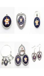 US Baseball Team Houston Dangle Charm DIY Necklace Earrings Bracelet Bangles Buttons Sports Jewelry Accessories239u4867473