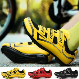 Ayakkabı Bisiklet Ayakkabı MTB Rota Erkek Yol Bisiklet Sabah Hız Yarışı Bisiklet Botları Düz ​​Pedalı Sevimli Profesyonel Açık Ayakkabı Yeni