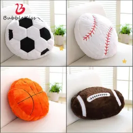 Dolls Bubble Kiss Creative Soccer Plush Throw Pillow Football Shaped Wool Pillow Home Decor Living Room Soft Stuffed Toy For Kids