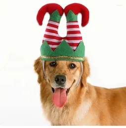 Abbigliamento per cani da pet natalizio Cappello di vestiti divertenti Ornamenti per clown a strisce Accessori per le provviste.