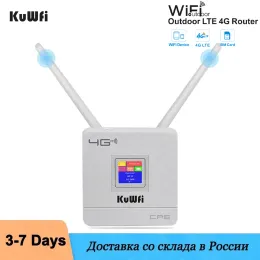 Router kuwfi 4G WiFi -Router mit SIM -Karte entsperren drahtlose Cat4 150mbit/s Indoor Wireless LTE -Router mit externen Antennen Wan/Lan RJ45