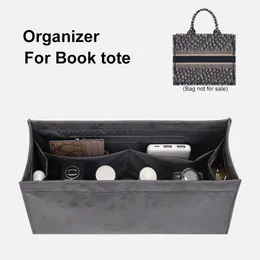 Depolama Çantaları Peluş Süet Ekle Çanta Organizatörü Booktote Kadın Seyahat Liner Çanta Makyaj Tuvalet Kozmetik İç Şerefi