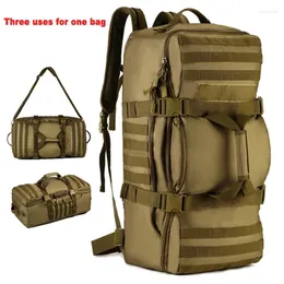 Mochila 60l de grande capacidade Tactical Militar de mochilas esportivas ao ar livre Caminhando camping caçando rucksack escalada viagens