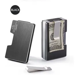 財布dienqi rfid anti metal card holder men men money bag black alm mini mini smart magic minimalist pocsafe wallet aluminum 2021