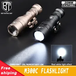 Scopes WADSN Surefir M300 M300C Tactical Scout Flashlight Hunting Airsoft Pistol Ar15 Accessories 510 Lumens For 20MM Picatinny Rail