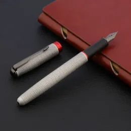Pens Luksusowa jakość Jinhao 75 Classic Fountain Pen metal czerwony czarny tytanowy strzałka strzałka kratowa.