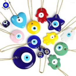 Keychains Evil Eye Hamsa Hand Heart Star Wand Hängende Perlen Schlüsselkette türkischer Schlüsselbundwagen Keyring für Frauen Männer Mode Schmuck