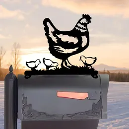 Dekorative Figuren Mama Chicken und Eisen Silhouette Home Garten Top Dekor - Perfekt für rustikale Schilder