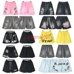 Hellstar 반바지 바지 Desingner Mens Plus Fleec Short Hellstar 남자 디자이너 캐주얼 반바지 해변 농장 달리기 피트니스 하이 스트리트 인 레트로 워터 세척 cm