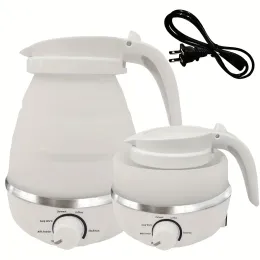 Kapatırlanabilir ve taşınabilir çaydanlık su ısıtıcı 0.6L 600W 110/220V Seyahat ve Ev Çay Pot Su Ket Işyası Silika Jel