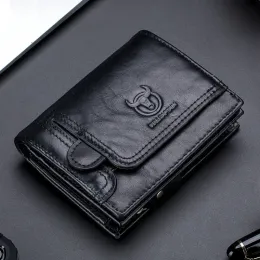 Brieftaschen Neue Premium -echte Leder -Herren -Multifunktionelle Brieftaschenkartenhalter kleiner hochkapazitäts Geldbeutel in mehreren Farben kostenloser Versand