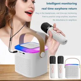 Mikrofonlar Mikrofon Karaoke Mic Machine Taşınabilir Bluetooth 5.3 PA Hoparlör Sistemi, 12 Kablosuz Mikrofon Ev Aile Şarkı Şarkısı Oyuncu