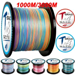 Tillbehör Thornsline Asura Series 8 Strands 4 flätade 1000m 3000m fiskelinje multifilament PE -linje för karpfiske saltvatten pesca ny