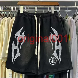 Hellstar Men Designer calças curtas Shorts casuais Basquete de praia Running Fiess Fashion Hell Star Novo estilo Hip Hop Shorts Retro Lavagem de água Yu