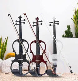 44 Electric Violin Fiddle Stringed Instrument Basswood With Fittings Cable Headphone Case For Music Lovers Beginners Antique3567857