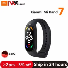 Laternen Xiaomi Mi Band 7 Smart Armband 6 Farbe Amoled 1,62 "Bildschirm 24H Blut Sauerstoff Fiess -Traker 5 Uhr morgens wasserdicht