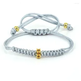 Очарование браслетов Anil Arjandas Macrame 24K Micro Pave Cz Spacer Bracelet для мужчин ювелирных изделий ZZB-43