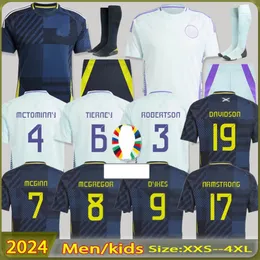 2024 Scotland Football shirt TIERNEY Soccer Jerseys 24/25 150th ROBERTSON McTOMINAY McGREGOR DYKES ADAMS Shirt home Away kids kit CHRISTIE ARMSTRONG FRASER uniform