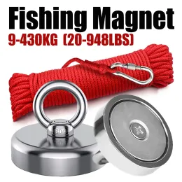 Tillbehör Super Strong Magnet Fishing Neodymium Magnets Iman Praftig magnetmagnetisk fiskmagnet för magnetisk återhämtning SAage