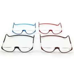 Folding Neck Reading Glasses for Men Hd Fashion Half Frame Magnet Women